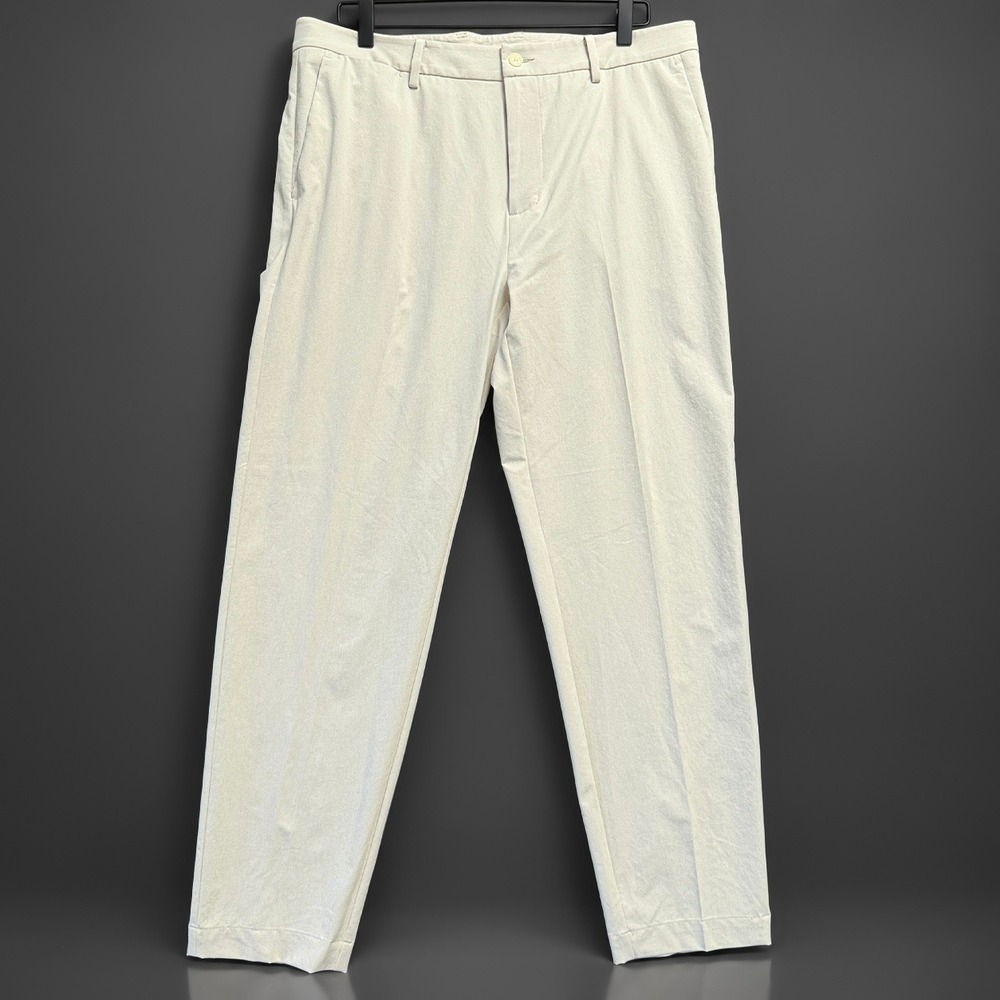 B Draddy Ambassador Golf Pants Men 35x30 35x30 Beige Khaki Performance Stretch